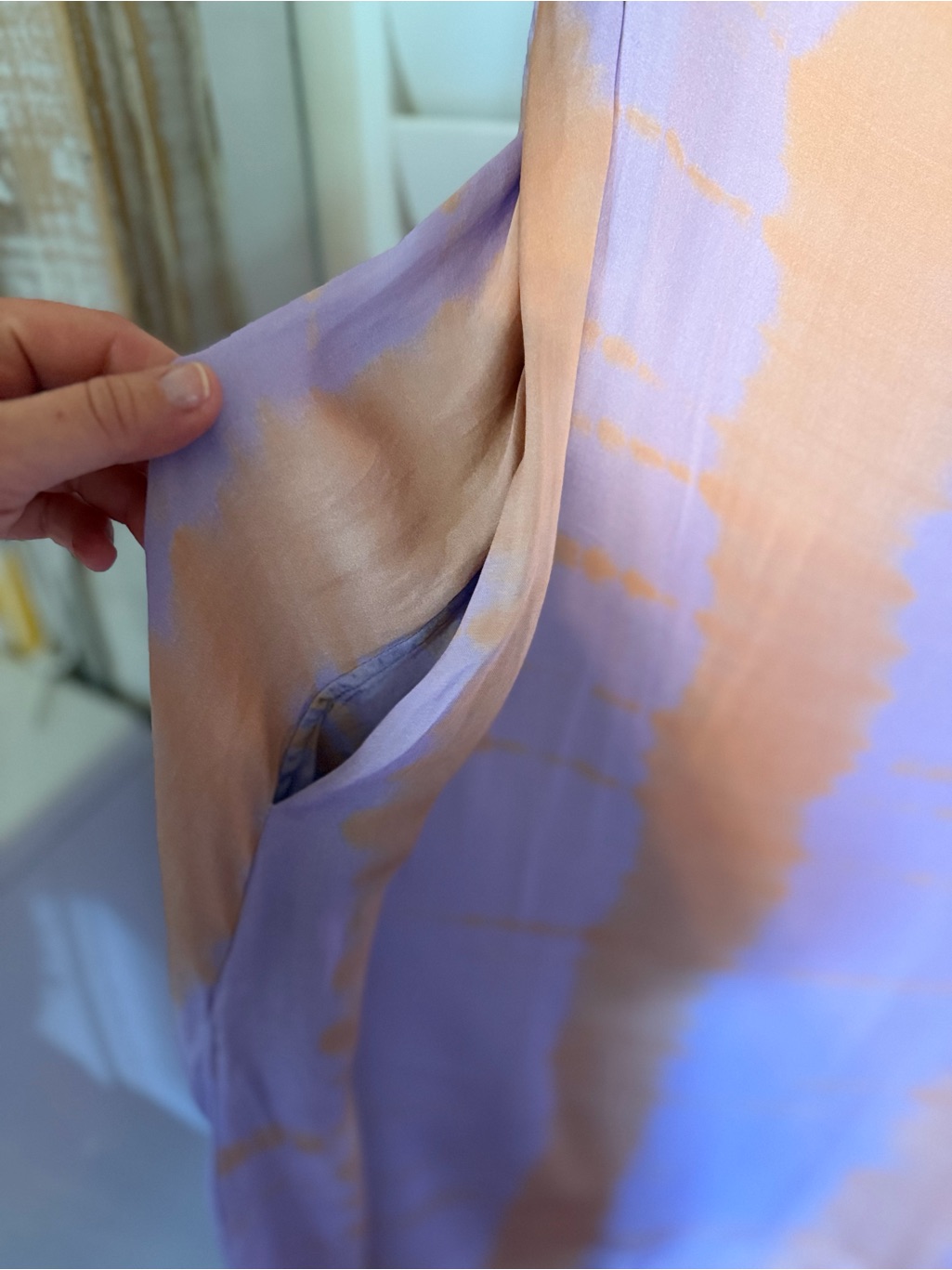 Anthropologie Norblack Norwhite Sonne Tie Dye Tunic Dress Xs Pockets — image 3 of 4